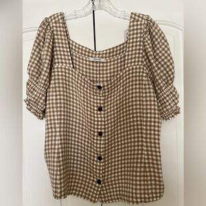 Madewell Checkered Blouse